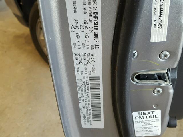 1C4NJCBA6FD104651 - 2015 JEEP COMPASS SP 灰色 照片 10