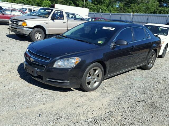 1G1ZH57B39F257127 - 2009 CHEVROLET MALIBU 1LT BLACK photo 2
