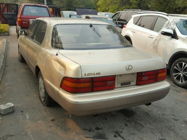 JT8UF11E1N0116782 - 1992 LEXUS LS 400 GOLD photo 3