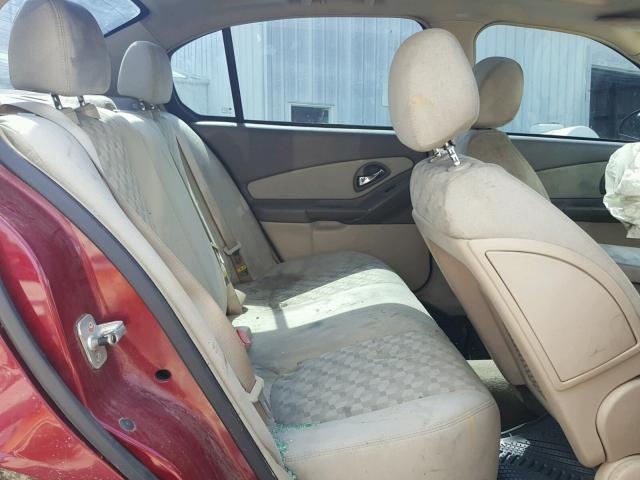 1G1ZT548X5F175008 - 2005 CHEVROLET MALIBU LS Qırmızı foto 6