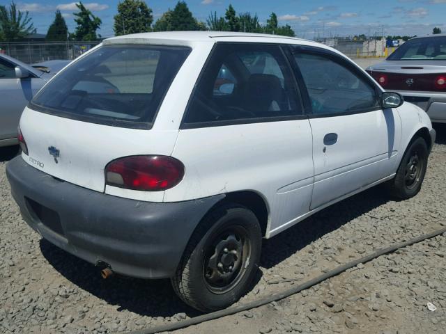 2C1MR2262W6725214 - 1998 CHEVROLET METRO WHITE photo 4