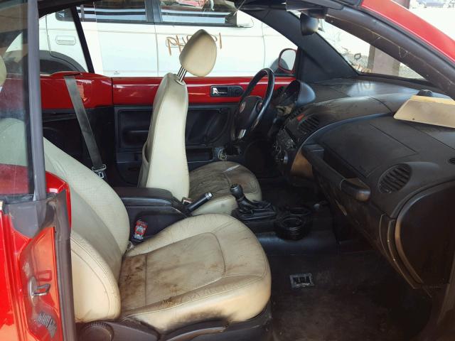 3VWCD31Y45M352202 - 2005 VOLKSWAGEN NEW BEETLE Qırmızı foto 5