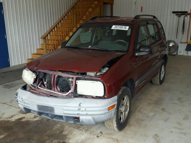 2CNBJ13C636929098 - 2003 CHEVROLET TRACKER BURGUNDY photo 2