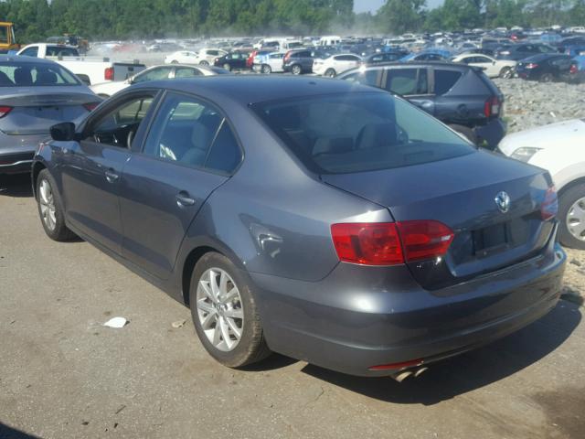 3VW1K7AJ2CM358049 - 2012 VOLKSWAGEN JETTA BASE Սև լուսանկար 3