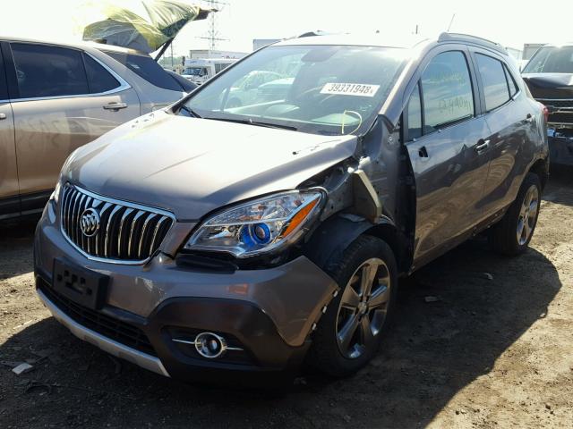 KL4CJBSB5EB752111 - 2014 BUICK ENCORE CON BROWN photo 2