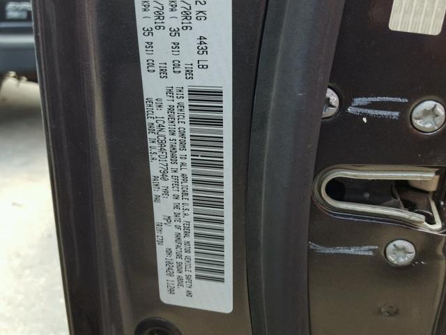 1C4NJCBA4FD177940 - 2015 JEEP COMPASS SP BLACK photo 10