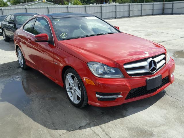 WDDGJ5HB1CF737519 - 2012 MERCEDES-BENZ C 350 RED photo 1