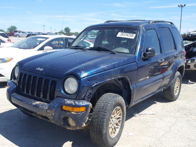 1J4GL58KX2W253667 - 2002 JEEP LIBERTY LI BLUE photo 2