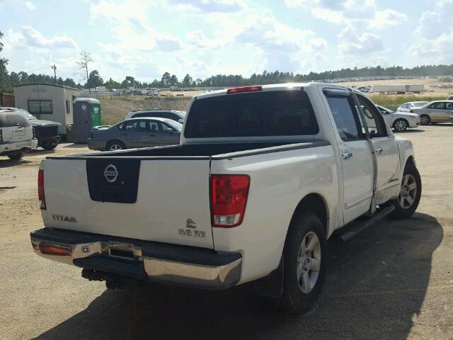 1N6AA07A14N568571 - 2004 NISSAN TITAN XE/S WHITE photo 4