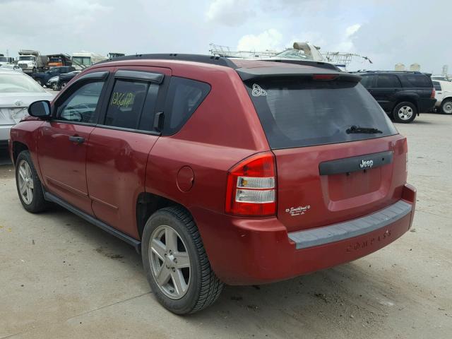 1J8FT47W98D767152 - 2008 JEEP COMPASS SP RED photo 3