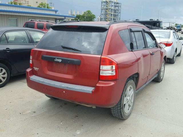 1J8FT47W98D767152 - 2008 JEEP COMPASS SP RED photo 4