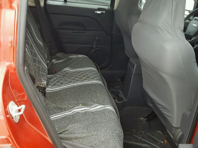 1J8FT47W98D767152 - 2008 JEEP COMPASS SP RED photo 6