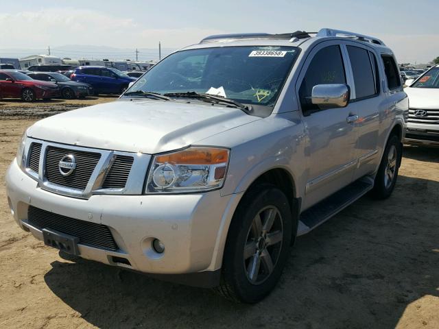 5N1BA0NE6AN614092 - 2010 NISSAN ARMADA PLA SILVER photo 2