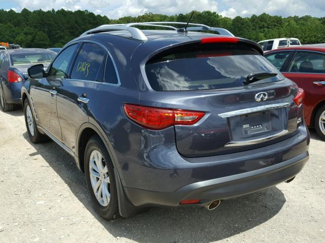 JNRAS18U79M104275 - 2009 INFINITI FX35 BLUE photo 3