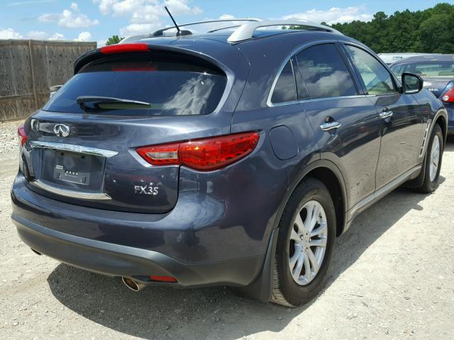 JNRAS18U79M104275 - 2009 INFINITI FX35 BLUE photo 4