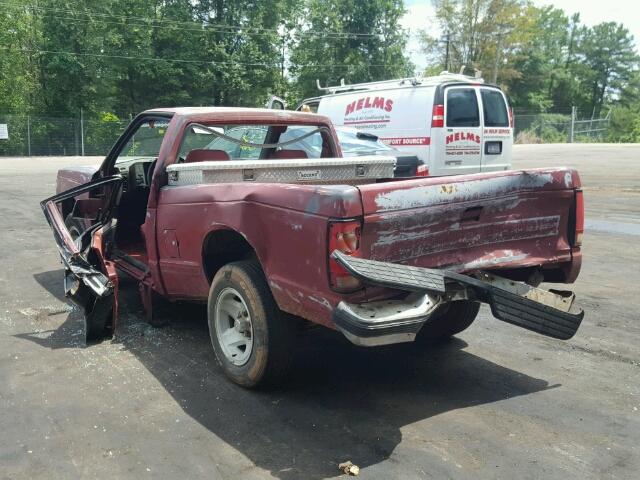 1GCCS14R2N8141019 - 1992 CHEVROLET S TRUCK S1 RED photo 3
