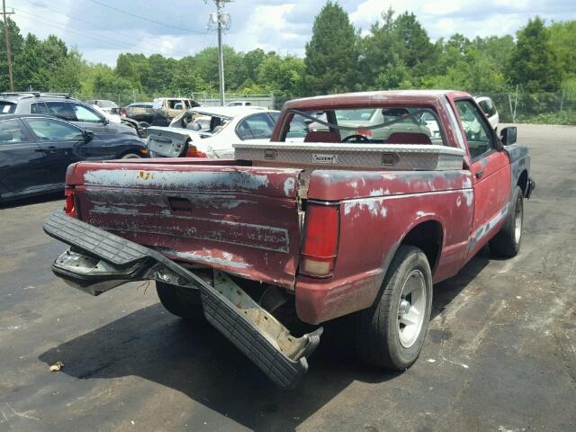 1GCCS14R2N8141019 - 1992 CHEVROLET S TRUCK S1 RED photo 4