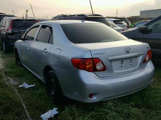 1NXBU40E59Z021122 - 2009 TOYOTA COROLLA SILVER photo 3