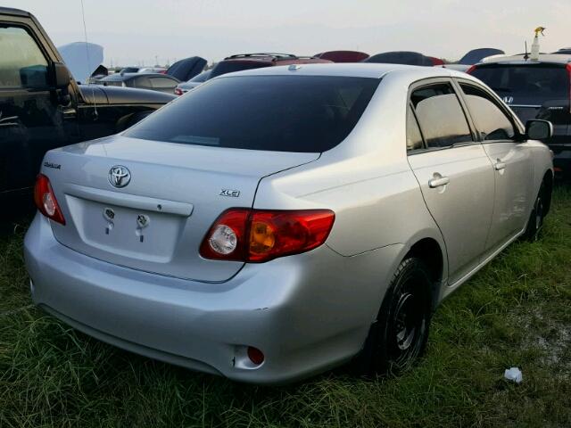 1NXBU40E59Z021122 - 2009 TOYOTA COROLLA SILVER photo 4