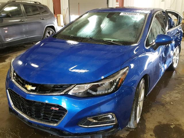 1G1BG5SMXG7308790 - 2016 CHEVROLET CRUZE PREM BLUE photo 2