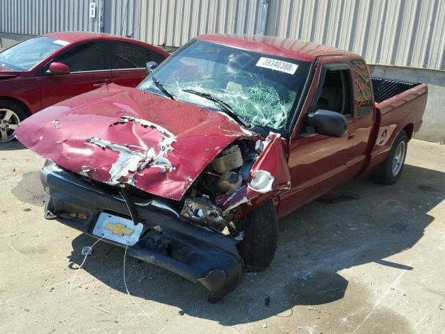 1GTCT19Z2SK503886 - 1995 GMC SONOMA MAROON photo 2