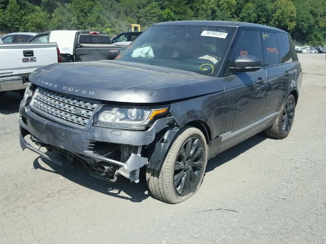 SALGS2TF7FA228013 - 2015 LAND ROVER RANGE ROVE GRAY photo 2