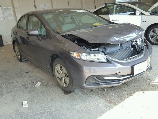 19XFB2F58EE079600 - 2014 HONDA CIVIC LX GRAY photo 1