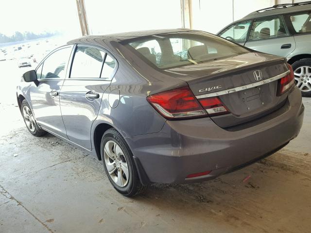 19XFB2F58EE079600 - 2014 HONDA CIVIC LX GRAY photo 3