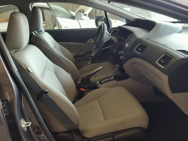 19XFB2F58EE079600 - 2014 HONDA CIVIC LX GRAY photo 5