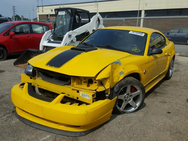 1FAFP42R94F143451 - 2004 FORD MUSTANG MA YELLOW photo 2