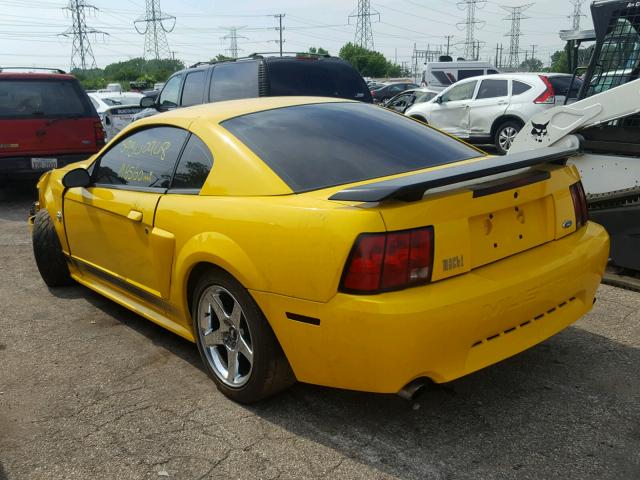 1FAFP42R94F143451 - 2004 FORD MUSTANG MA YELLOW photo 3
