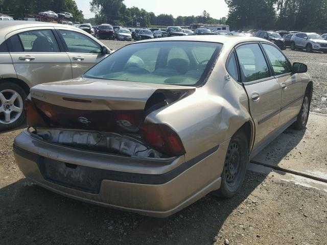 2G1WF52E549187836 - 2004 CHEVROLET IMPALA TAN photo 4