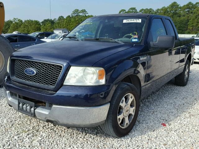 1FTPX12575NA26582 - 2005 FORD F150 BLUE photo 2