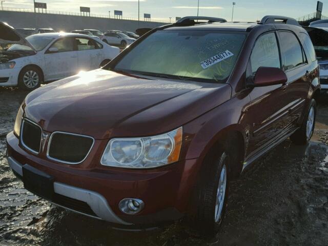 2CKDL33F096203171 - 2009 PONTIAC TORRENT MAROON photo 2