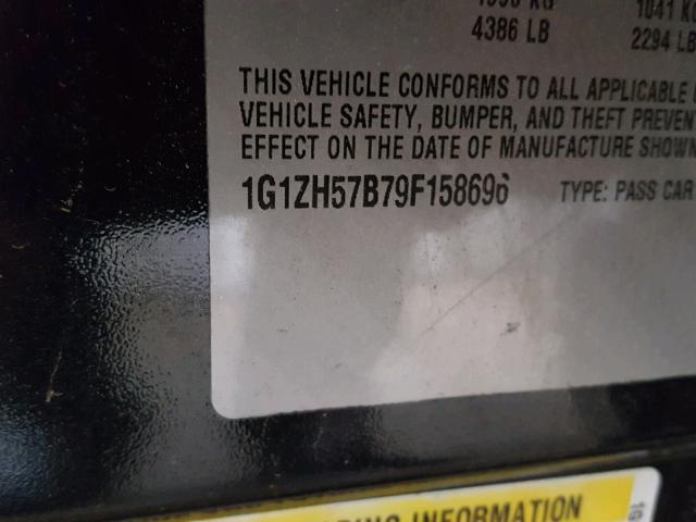 1G1ZH57B79F158696 - 2009 CHEVROLET MALIBU 1LT 黑色 照片 10