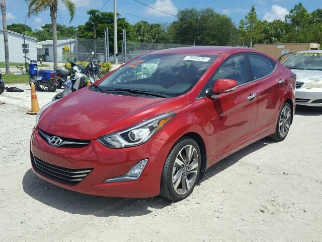 KMHDH4AE4GU599141 - 2016 HYUNDAI ELANTRA SE RED photo 2