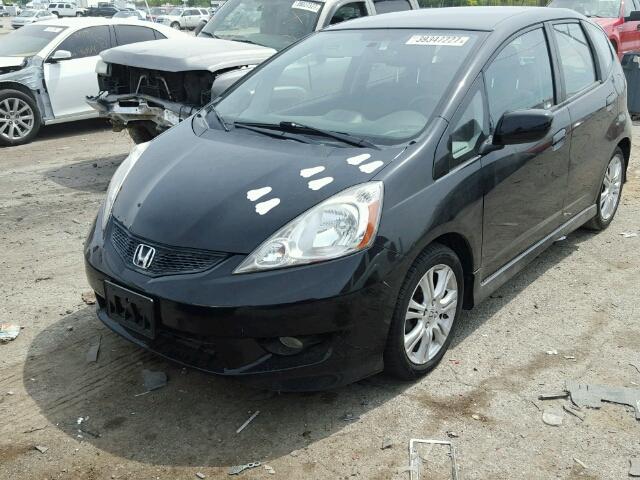 JHMGE8H41AS022003 - 2010 HONDA FIT SPORT BLACK photo 2