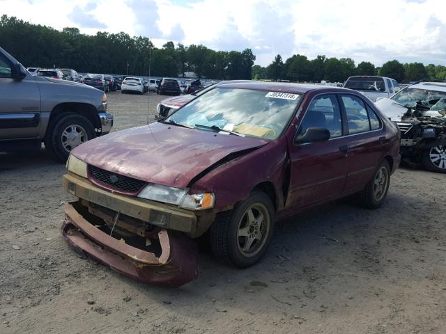 1N4AB41DXWC716537 - 1998 NISSAN SENTRA E BURGUNDY photo 2