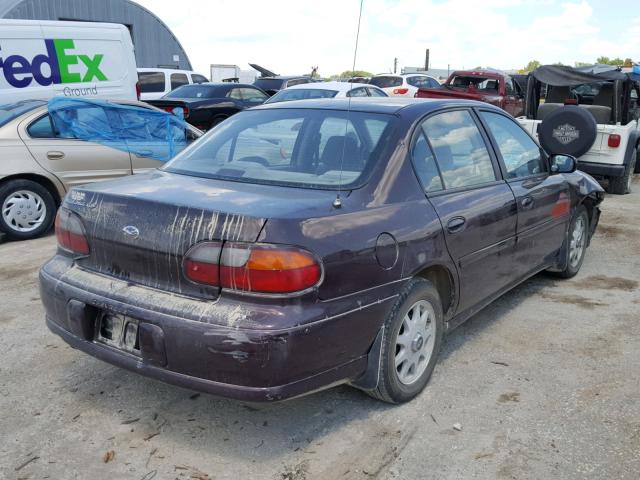 1G1NE52M8X6207188 - 1999 CHEVROLET MALIBU LS ბურგუნდია ფოტო 4