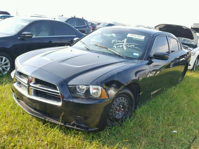 2C3CDXBG8EH369166 - 2014 DODGE CHARGER SE BLACK photo 2