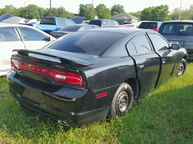 2C3CDXBG8EH369166 - 2014 DODGE CHARGER SE BLACK photo 4