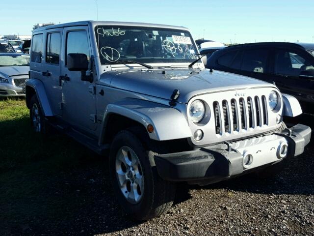 1C4HJWEG8EL118246 - 2014 JEEP WRANGLER U SILVER photo 1