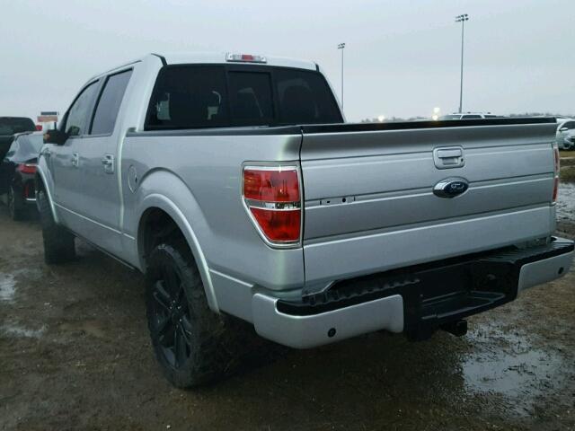 1FTFW1ET3EFA27974 - 2014 FORD F150 SILVER photo 3