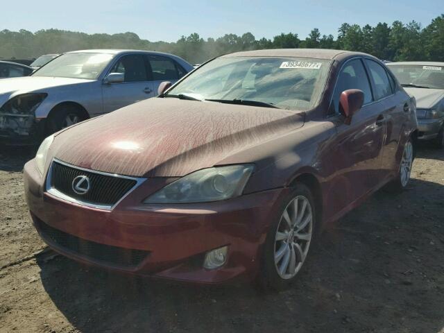 JTHCK262965002108 - 2006 LEXUS IS 250 RED photo 2