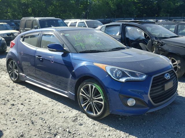 KMHTC6AE2GU279127 - 2016 HYUNDAI VELOSTER T BLUE photo 1