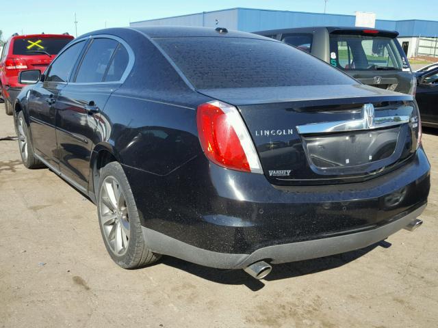 1LNHM94R09G634011 - 2009 LINCOLN MKS BLACK photo 3