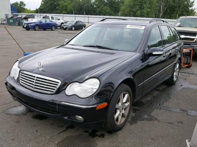 WDBRH81J43F395466 - 2003 MERCEDES-BENZ C 240 SPOR BLACK photo 2