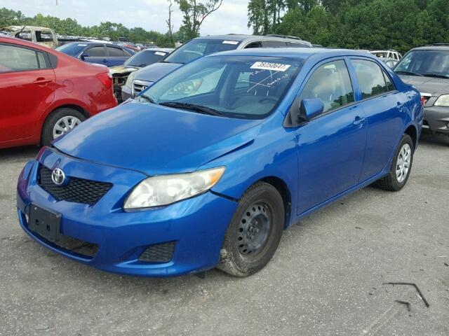 2T1BU40E79C128318 - 2009 TOYOTA COROLLA BLUE photo 2