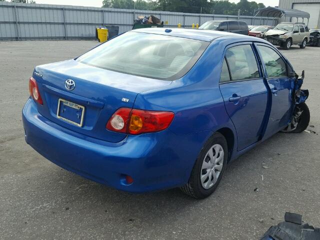 2T1BU40E79C128318 - 2009 TOYOTA COROLLA BLUE photo 4