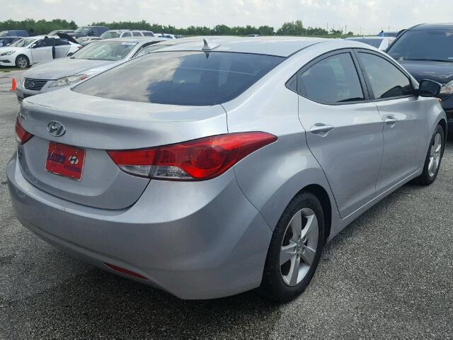 KMHDH4AE7CU339942 - 2012 HYUNDAI ELANTRA GL SILVER photo 4